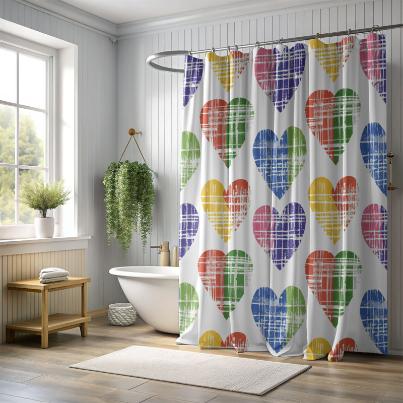 Rideau de douche Vibrant Pride - Premium 200, H 74 po x l 71 po