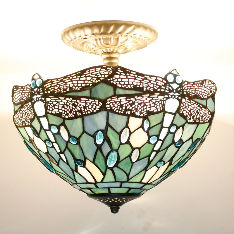 Plafonnier semi-encastré Tiffany