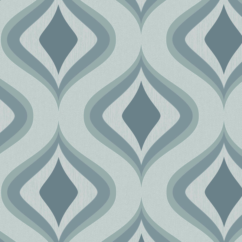 Transform Trippy Peel & Stick Wallpaper, Duck Egg