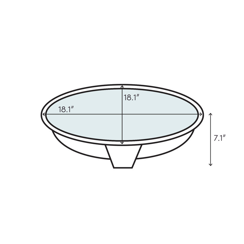 Pot Ceramic 18.1'' L Bathroom Sink