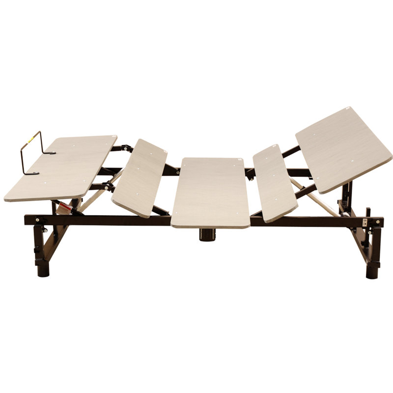 Base de lit électrique sans fil télécommandée pour grand lit - Gris réglable de luxe, améliorez votre niveau de confort avec les repose-pieds 60 et 40