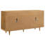 Buffet de salle à manger Fabra à 4 portes, console de rangement couleur miel