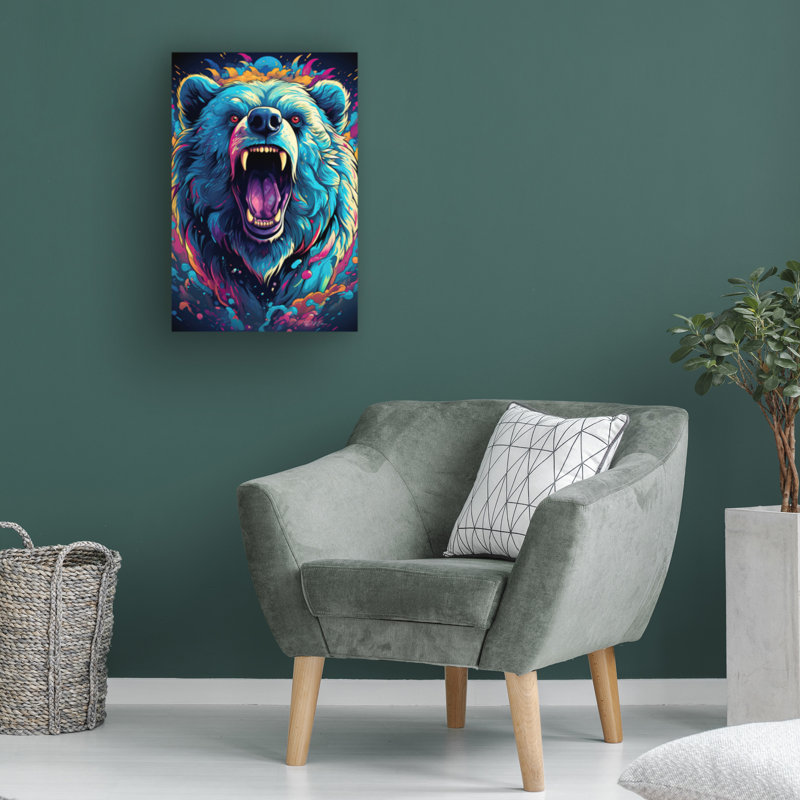 Art sur toile, art numérique sur toile, L 12 po x H 19 po x P 2 po