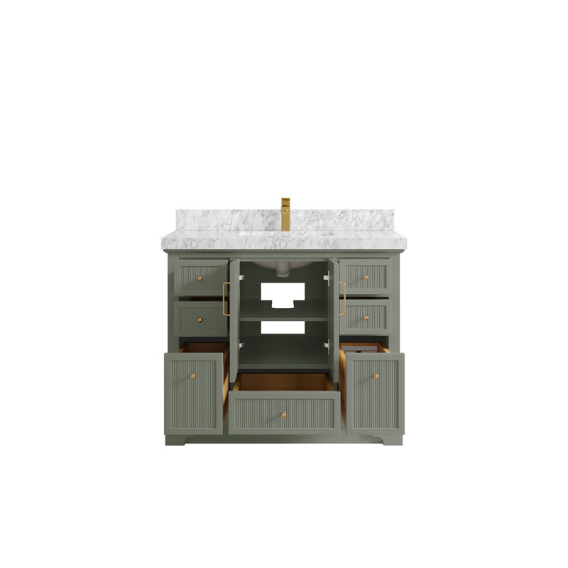 Ensemble de meuble-lavabo simple 42 po Colisa, Marbre
