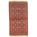 Hand Knotted Wool Area Rug in Multi