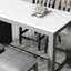 Ensemble de table de salle à manger 5 pièces à hauteur de comptoir avec tablettes de rangement intégrées, gris