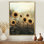 Doykos rétro jour de pluie tournesols I - tournesols grand art mural