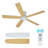 52" Ceiling Fan with Light and Remote for Bedroom, Living Room, Dining Room-805432321-805432320