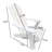 HIPS Folding Adirondack Chair, Ultra Durable Weather Resistant Design, Real Wood Look, Easy Folding With No Pins Needed, 300 Lb Capacity, Black
