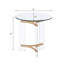 Table de bout moderne à finition dorée avec construction durable et design polyvalent