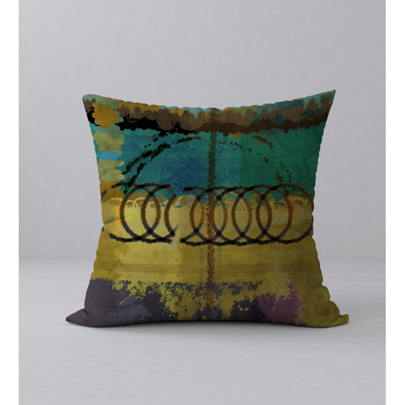 Housse de coussin carrée Chella/insert, H 18 po x l 18 po x p 5 po