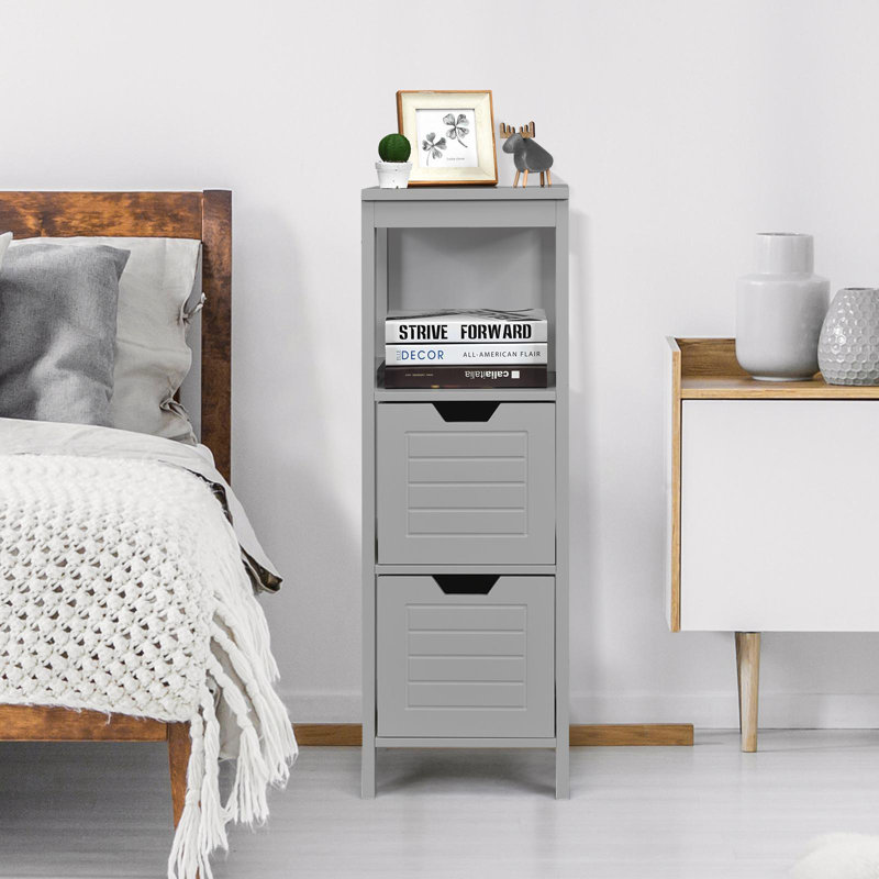 Armoire à linge autoportante Jaydem, gris