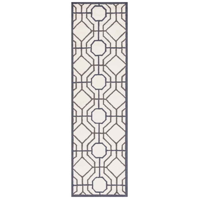 Naya Hand Hooked Performance Geometric Rug, Runner 2'3" x 8'
