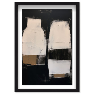 Silent Eruption Shadowbox Abstract Print by Oliver Gal, Black Frame, 10 x 15