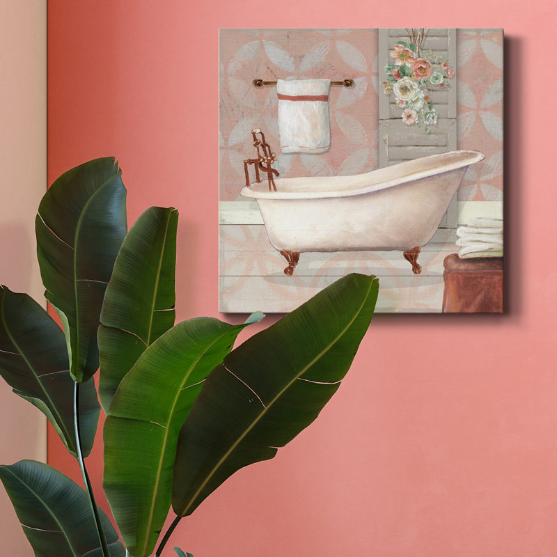 " Blushing Bath I ", 10" H x 10" W x 1.5" D