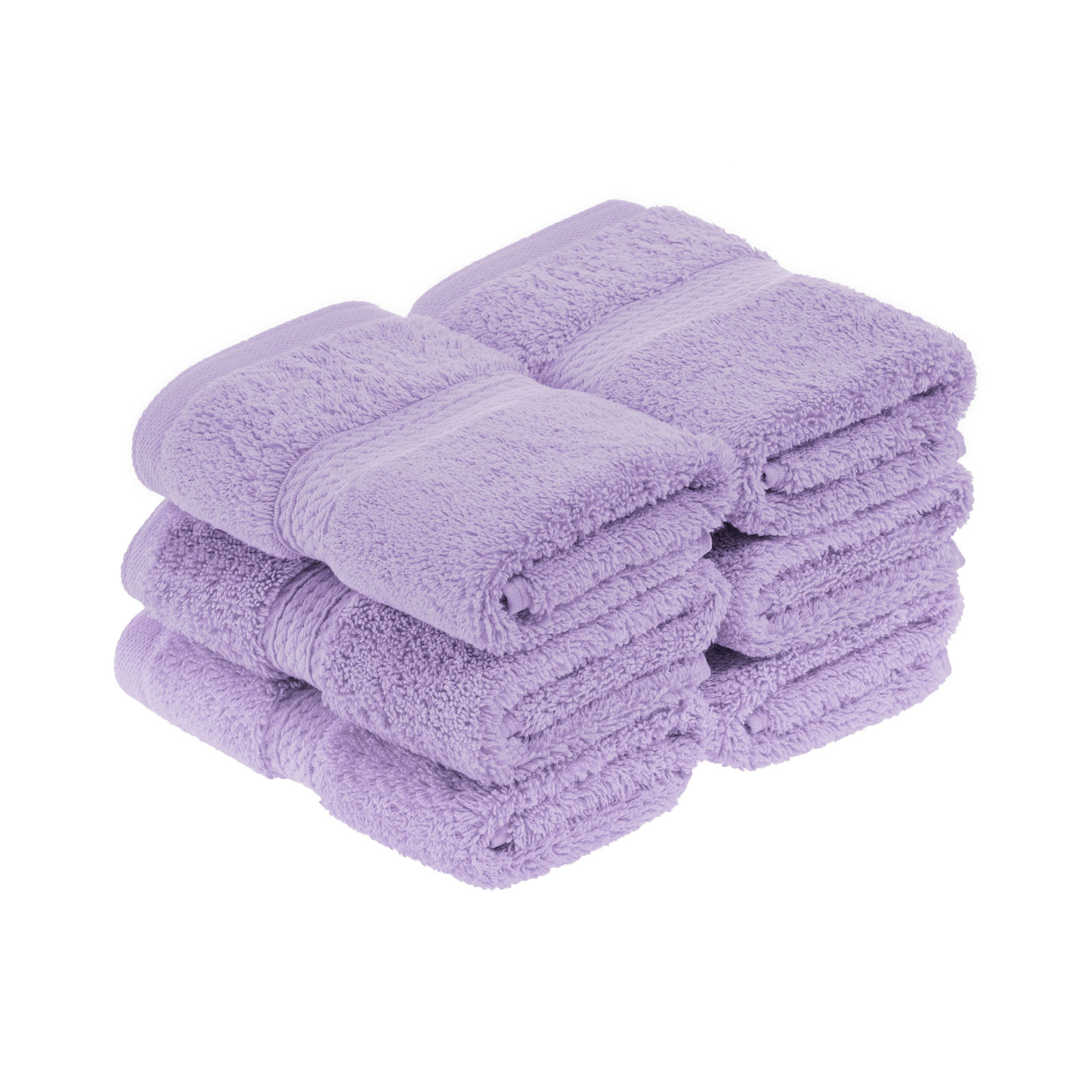 Egyptian Cotton Washcloth Set, Purple, Washcloth - 6 Pack