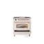Cuisinière ILVE Nostalgie II Series 36 po à double combustible avec 6 brûleurs scellés, plaque de cuisson (propane liquide, porte vitrée)-98168264-124968143