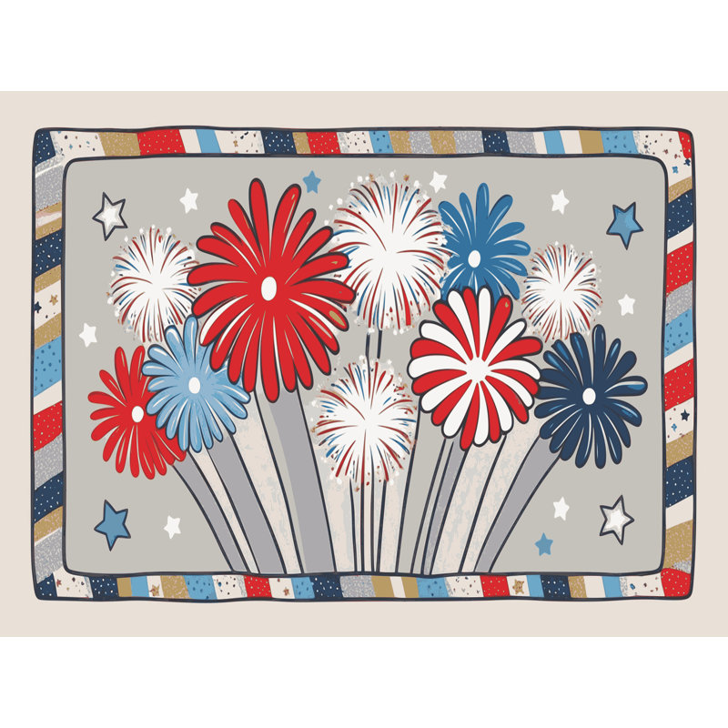 Tapis vacances des fêtes The Holiday Aisle®, Rectangle 7 pi x 9 pi