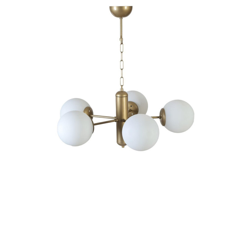 Chandle Chandelier, Gold/White