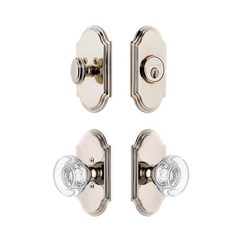 Ensemble de portes d'entrée Grandeur Arc, 2.75", Nickel poli