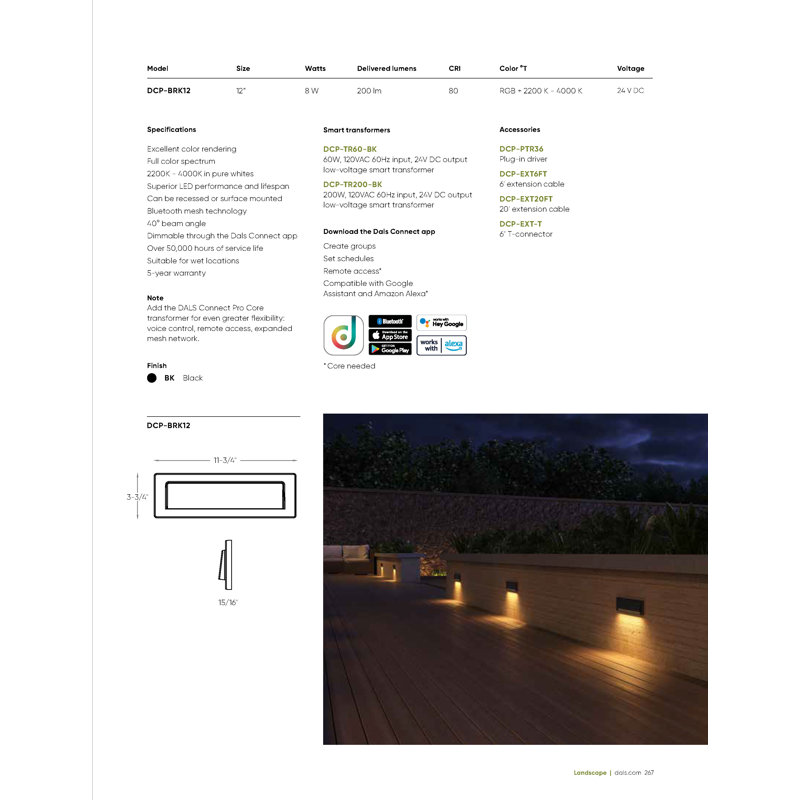 Matte Black Integrated LED Metal Step Light