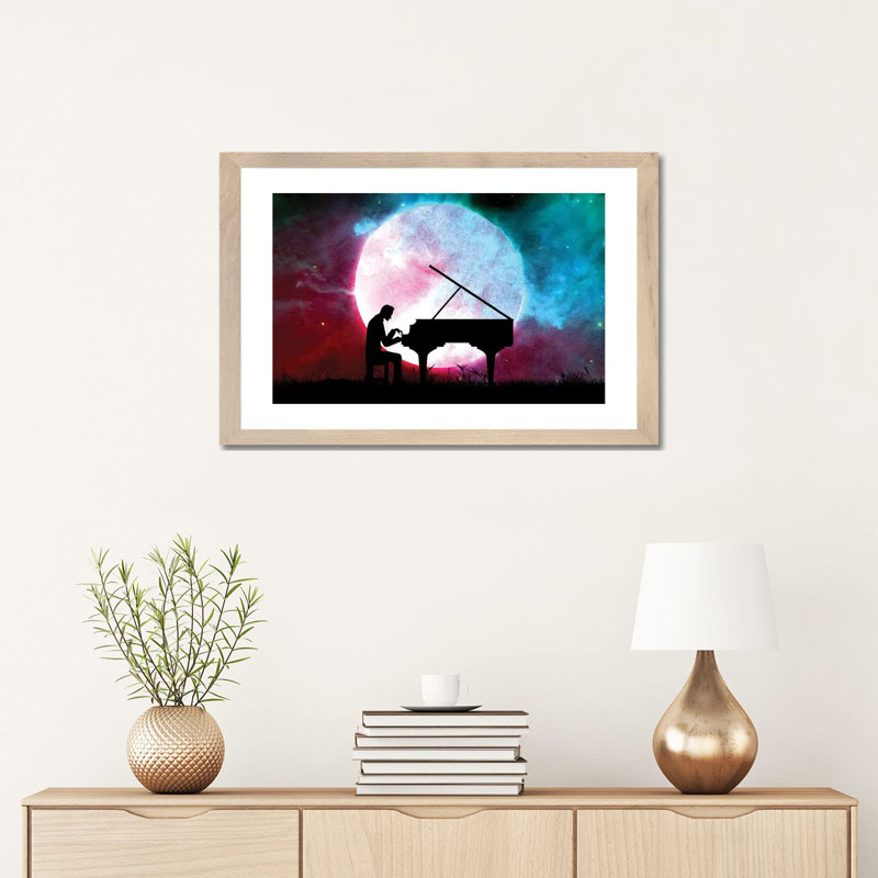 «Midnight Sonata» par Adrian Baldovino - impression d'art graphique, H 16 po x l 24 po x P 1 po