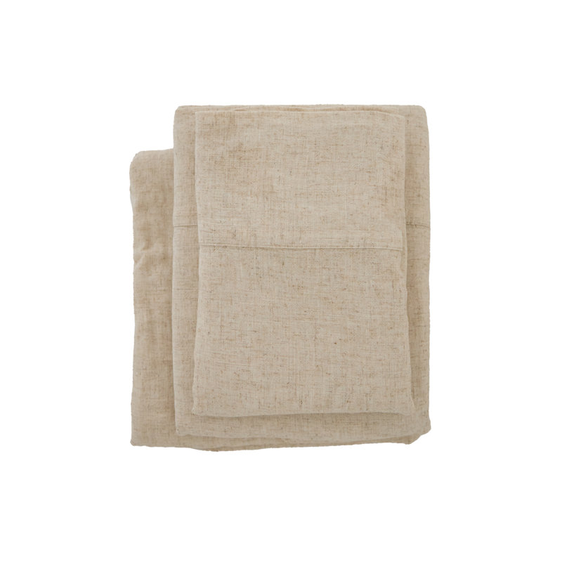 ENSEMBLE DE Draps en rayonne de bambou / blanc - blanc - très grand (ajusté, plat, paire de K PC), Blanc
