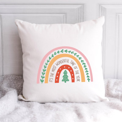 Coussin en polyester ChristmasRainbow-08