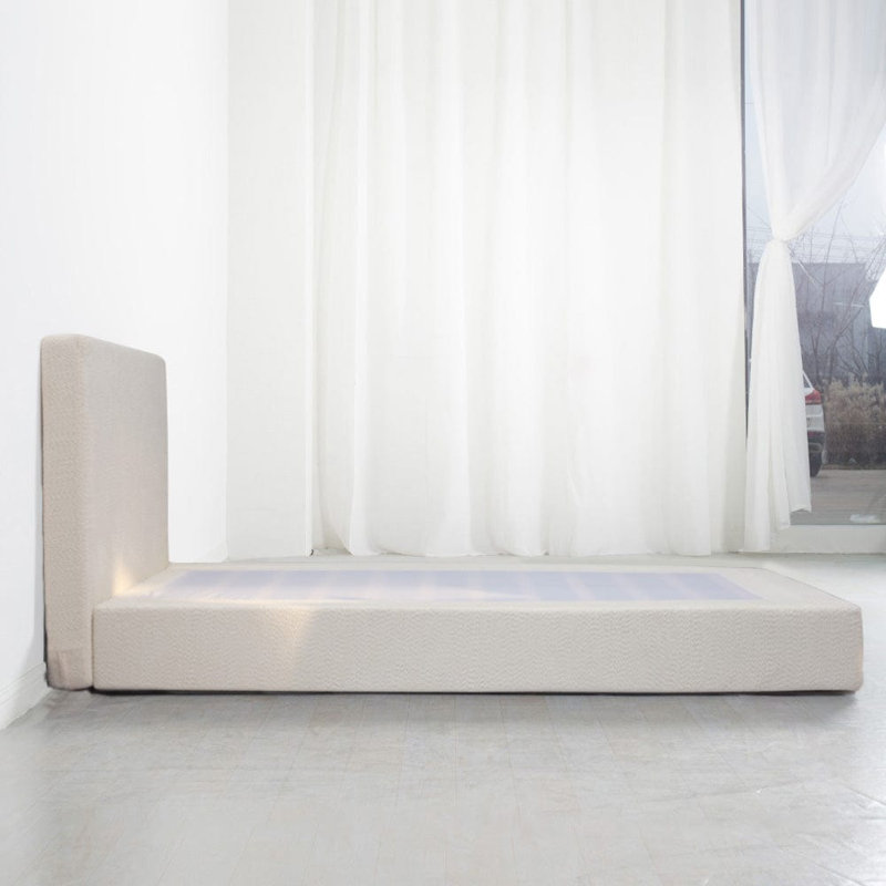 Boucle Bed Frame With Headboard, Single (3')