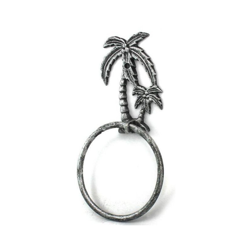 Towel Ring, Antique Silver