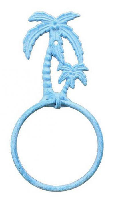 Anneau à serviettes palmier tree, Bleu clair délavé