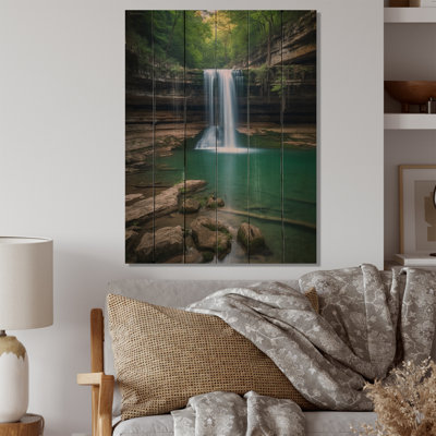 Bouno Falls Creek Of Lake Catherine Arkansas II On Wood Print -  Millwood Pines, 701D75D0E5524B98A93C3EE018DC5FC6