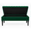Cubed Tufted Rectangle Ottoman Storage Bench, Upholstered Plush Velvet Shoe Bench with Black Turned Wooden Legs-1466016849-1466016855