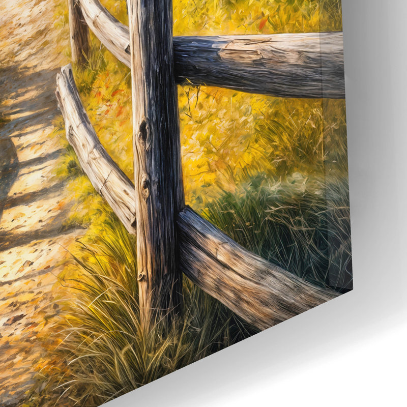  «Countryside Bridge» par Rey Klimt, art mural en verre acrylique, H 12 po x l 24 po