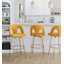 Ensemble de tabourets pivotants contemporains avec repose-pieds rond-129455918