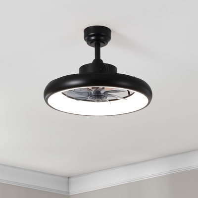 Harte 20" Modern Contemporary 6-Speed Metal Mobile-App/Remote-Controlled Dimmable Smart Integrated LED Ceiling Fan