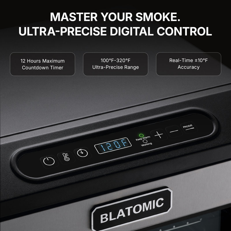 BLATOMIC 30" Digital Electric Smoker with Stand