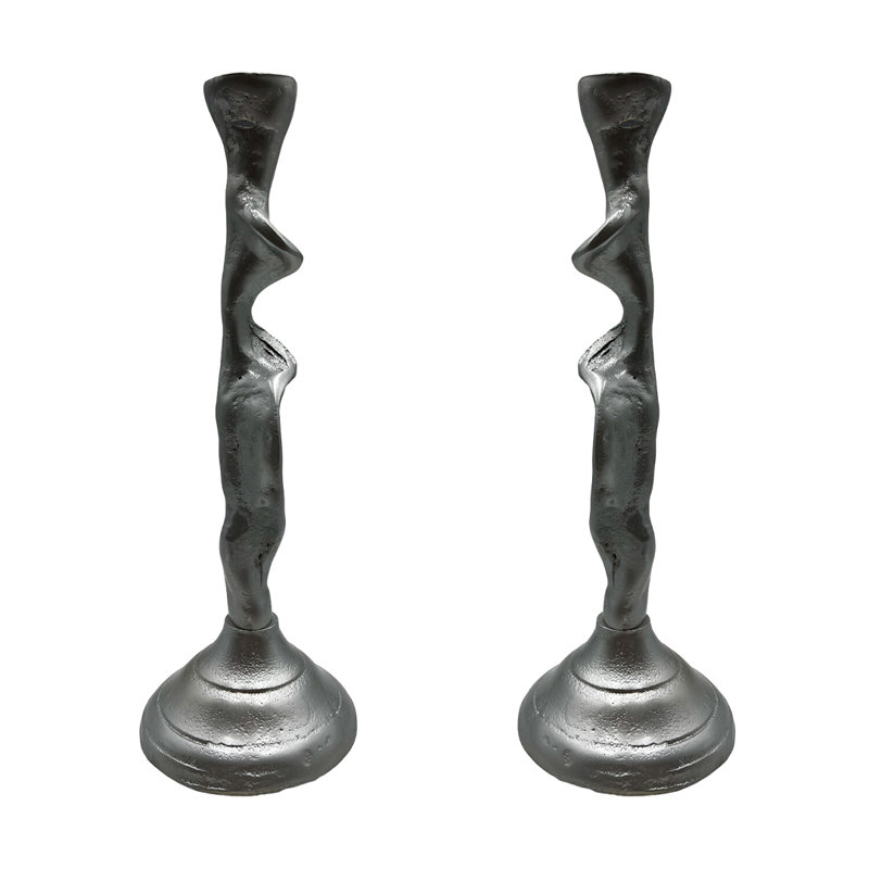 Chandelle conique en aluminium H 13,5 po, Argent