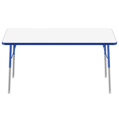 Rectangle Dry-Erase Activity Table with Adjustable Legs