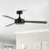 Vaczon 52" 3 - Blade Modern Industrial Black Ceiling Fan with Remote Control