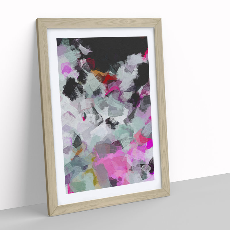 Be Delicious Abstract - Single Picture Frame Painting, 34cm H x 25cm W x 2cm D, Oak Framed
