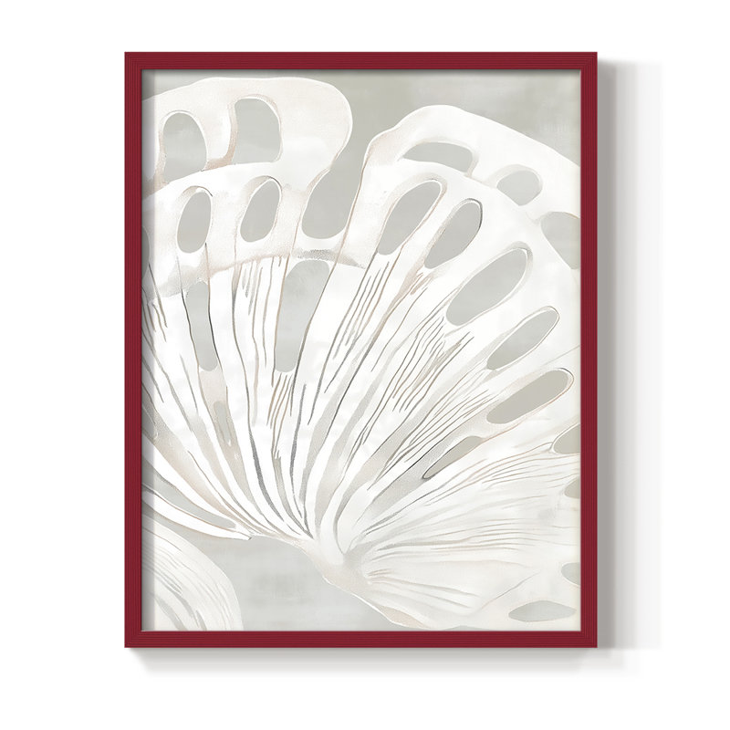 NAUTICAL Series XXV, reproduction encadrée - bois massif, H 21 po x l 17 po, Rouge
