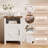 Farmhouse Modern Nightstand with Shelf and Barn Door-282282351-274963406