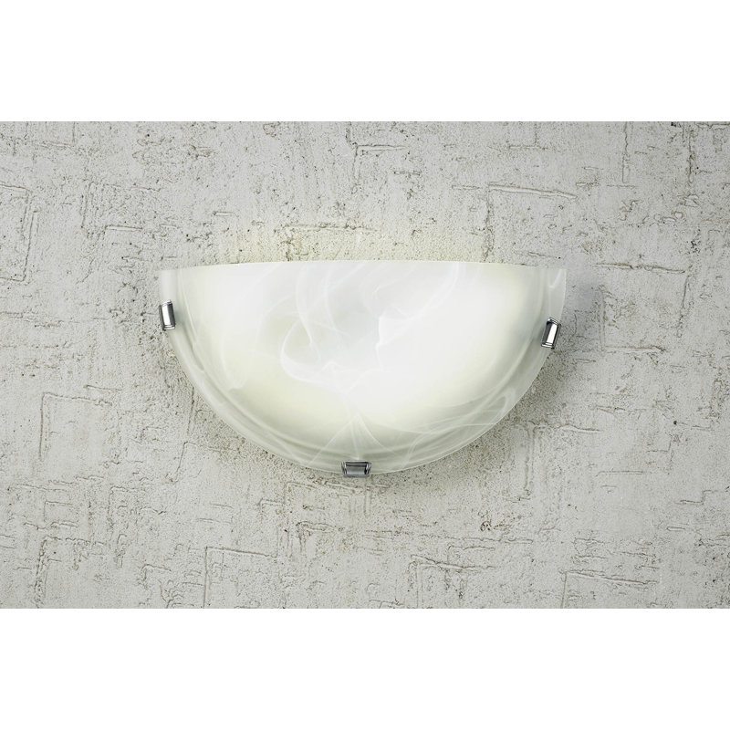 Everalda Glass Half Moon, Polished Chrome