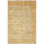 Oushak Floral Hand-Knotted Wool Light Blue/Gold Area Rug-1763116154