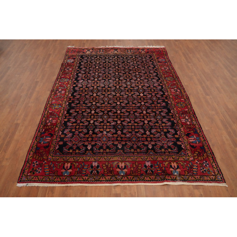 Tapis traditionnel floral fait à la main 7 x 7