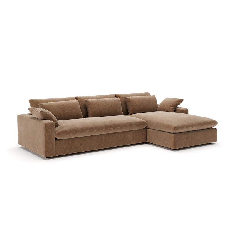 Remy 2-Piece Sectional, Right Hand Facing, Andrew Cognac Performance Chenille