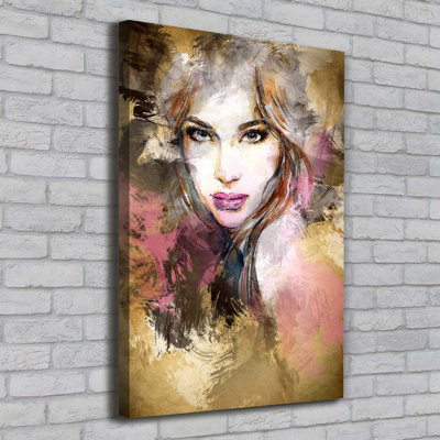 Abstraction Of A Woman - Wrapped Canvas Print