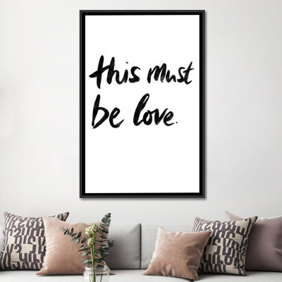 « this must be love ii », reproduction d’impression sur toile tendue