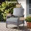 Ensemble de mobilier d'extérieur en osier tout-temps 6 pièces avec chaises rotatives, canapé et repose-pieds-111610326